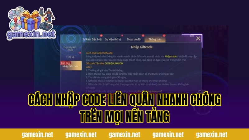 Cách nhập code Liên Quân nhanh chóng trên mọi nền tảng