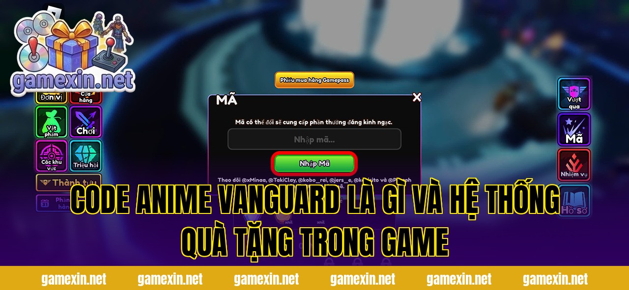 Code Anime Vanguard là gì và hệ thống quà tặng trong game