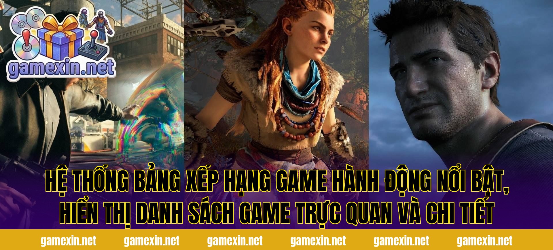 Hệ thống bảng xếp hạng game hành động nổi bật, hiển thị danh sách game trực quan và chi tiết