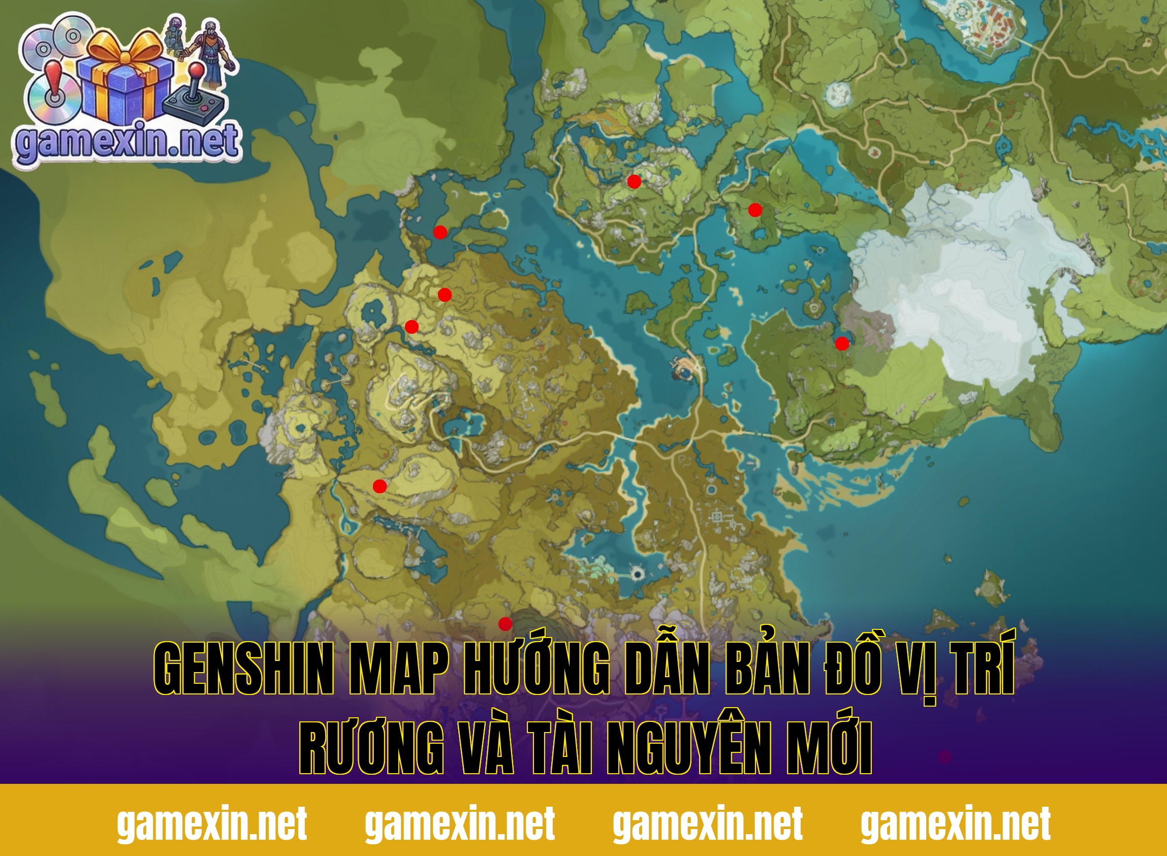 Genshin Map Hướng Dẫn Bản Đồ Vị Trí Rương Và Tài Nguyên Mới