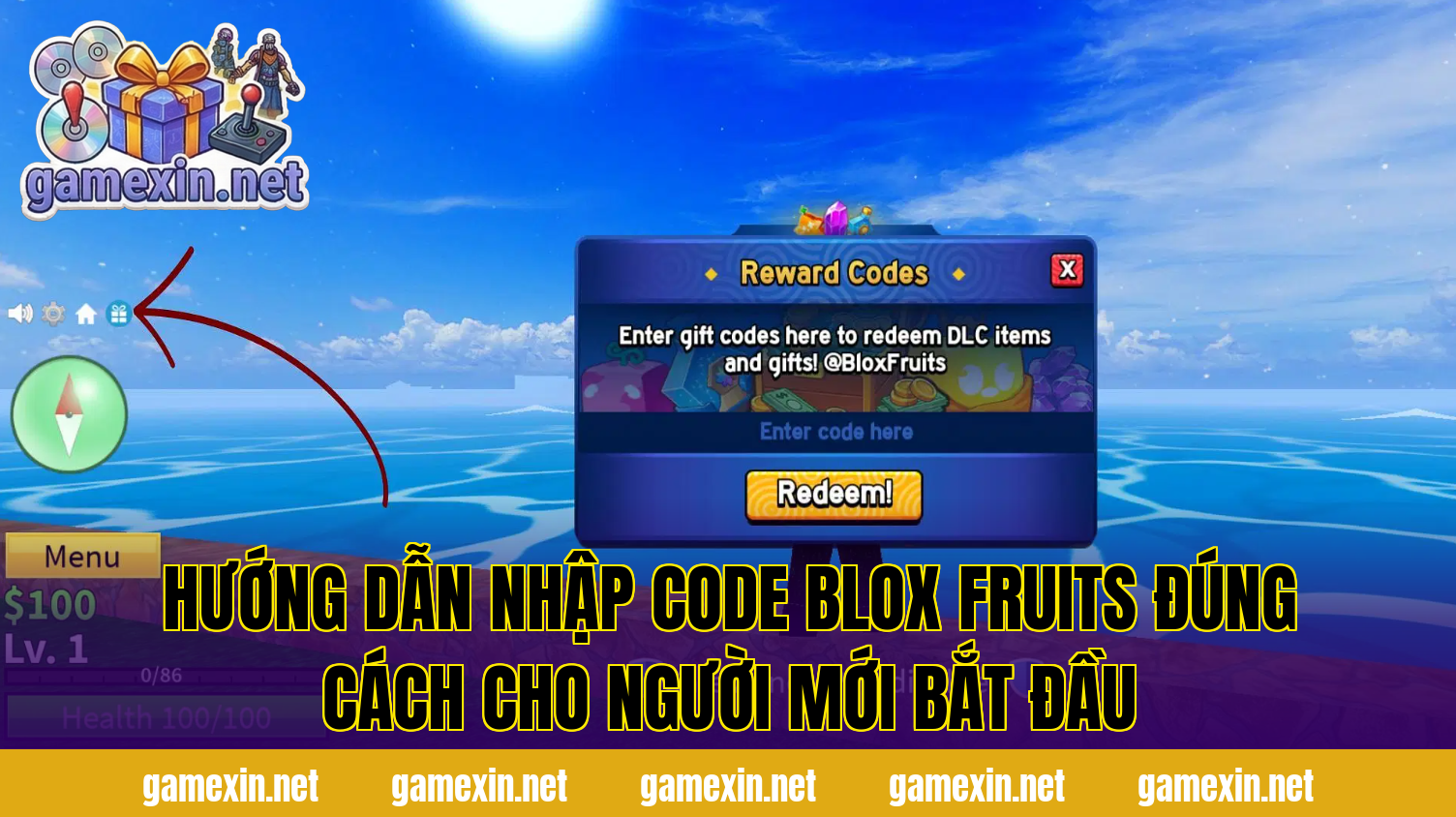 Hướng dẫn nhập code Blox Fruits đúng cách cho người mới bắt đầu