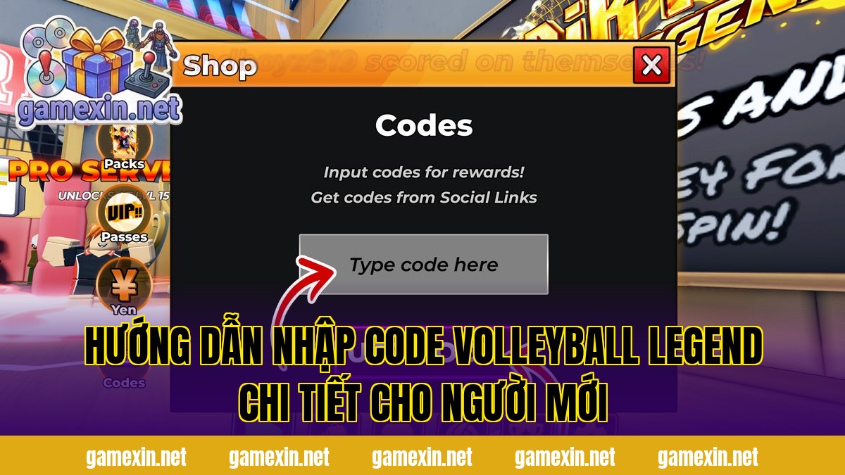 Hướng dẫn nhập code Volleyball Legend chi tiết cho người mới