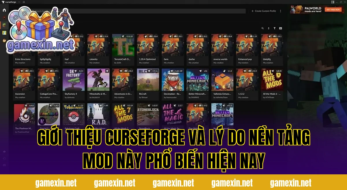 Giới thiệu CurseForge và lý do nền tảng mod này phổ biến hiện nay